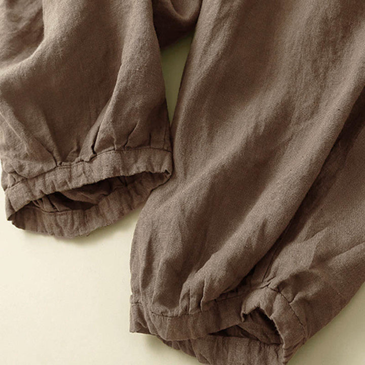 Buddha Stones Commute Women's Plain Harem Capri Pants With Pockets - image 2