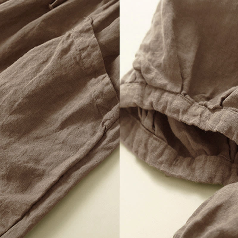 Buddha Stones Commute Women's Plain Harem Capri Pants With Pockets - image 4