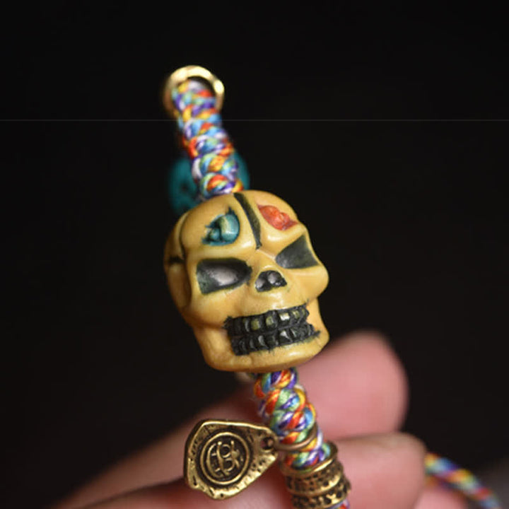 Buddha Stones Bone The Lord Of The Corpse Forest Keep Away Evil Spirits Braided Rope Bracelet - image 6