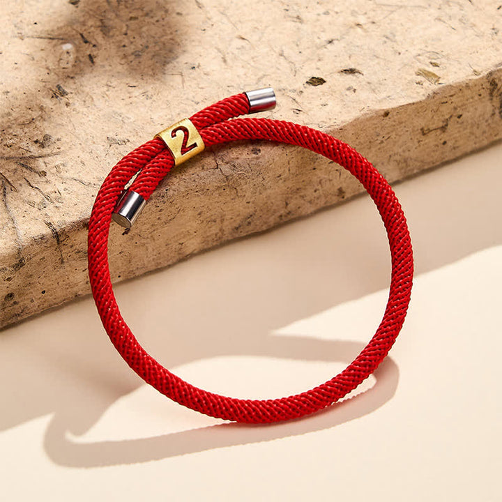 Buddha Stones Single-Digit Angel Numbers Adjustable String Protection Bracelet - image 11