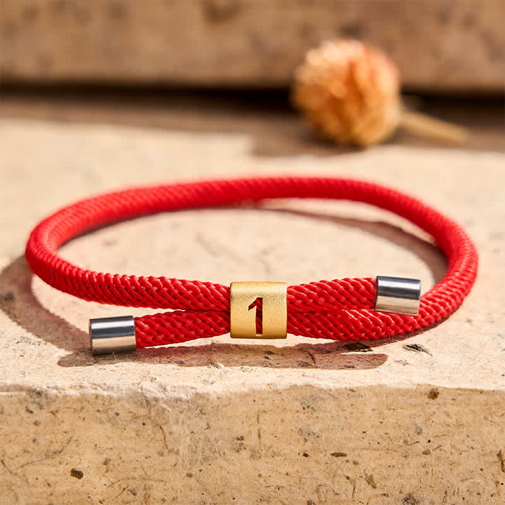 Buddha Stones Single-Digit Angel Numbers Adjustable String Protection Bracelet - image 7