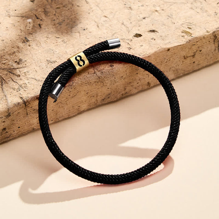 Buddha Stones Single-Digit Angel Numbers Adjustable String Protection Bracelet - Black Rope(Wrist Circumference: 15-23cm) - 8 - image 35