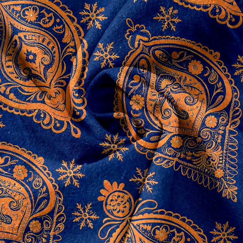 Buddha Stones Pure Cotton Floral Pattern Women's Elastic Waist Pants With Pockets - image 2