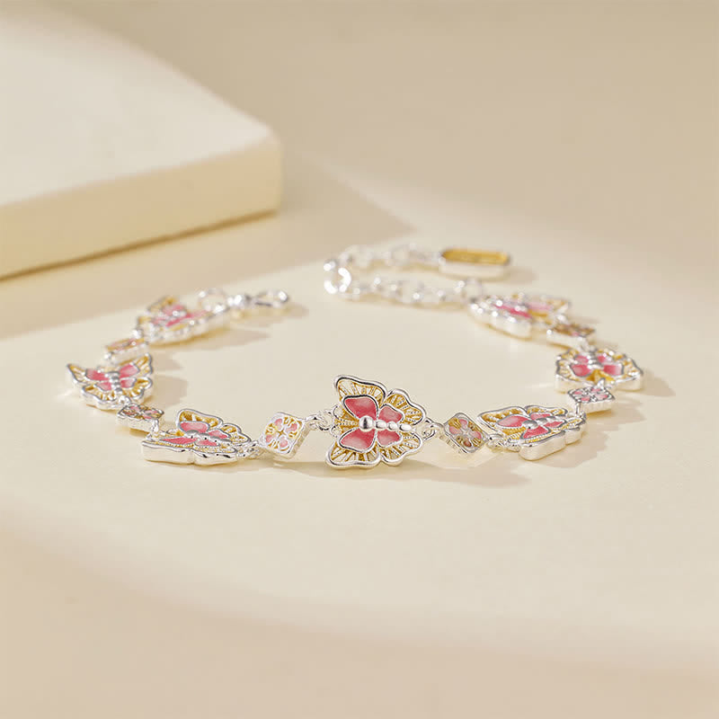 Buddha Stones Copper Butterfly Enamel Freedom Bracelet - image 1