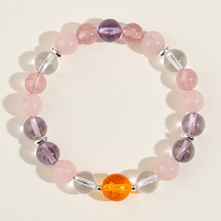 Buddha Stones Natural Crystals Silver Sheen Obsidian Chinese Zodiac Protection Bracelet - image 19