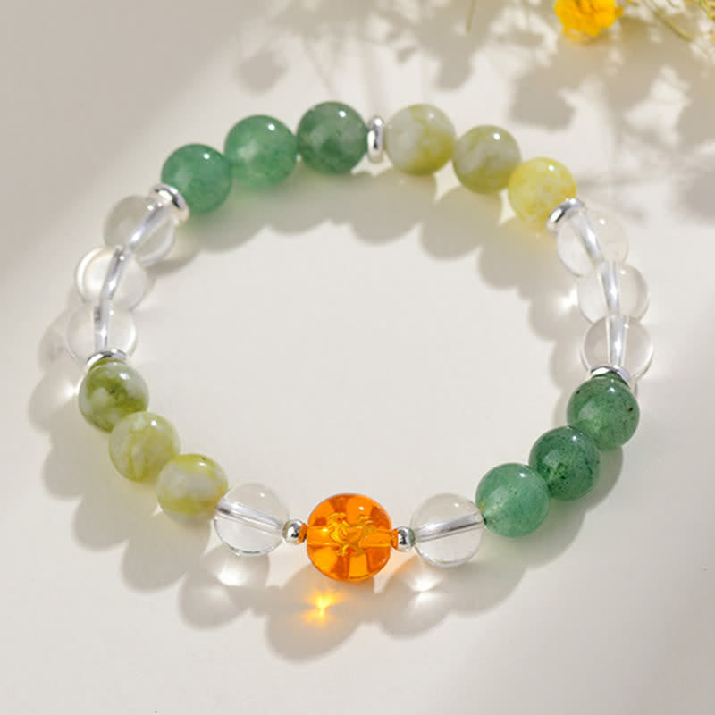 Buddha Stones Natural Crystals Silver Sheen Obsidian Chinese Zodiac Protection Bracelet - image 36