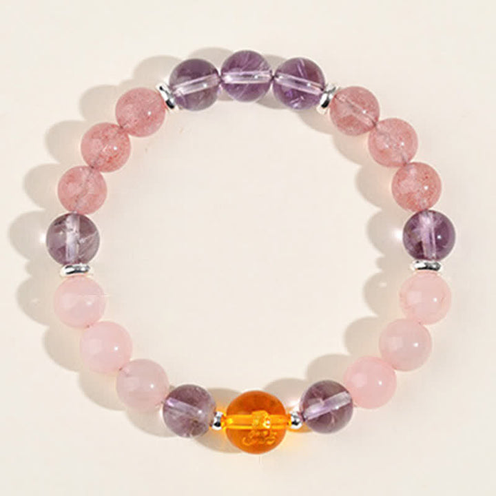 Buddha Stones Natural Crystals Silver Sheen Obsidian Chinese Zodiac Protection Bracelet - image 42