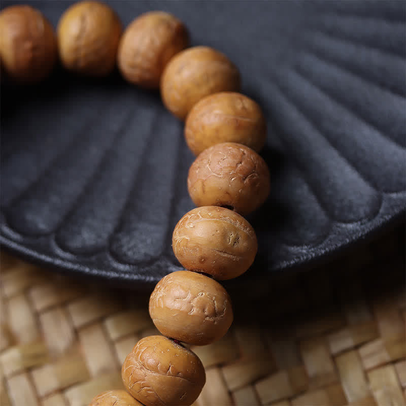 Buddha Stones Phoenix Eye Bodhi Wisdom Tibetan Engraved Tassel Wrist Mala - image 9