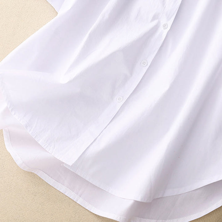 Buddha Stones Spring Summer Boho Embroidery Floral Women's Short Sleeve Shirt - image 12
