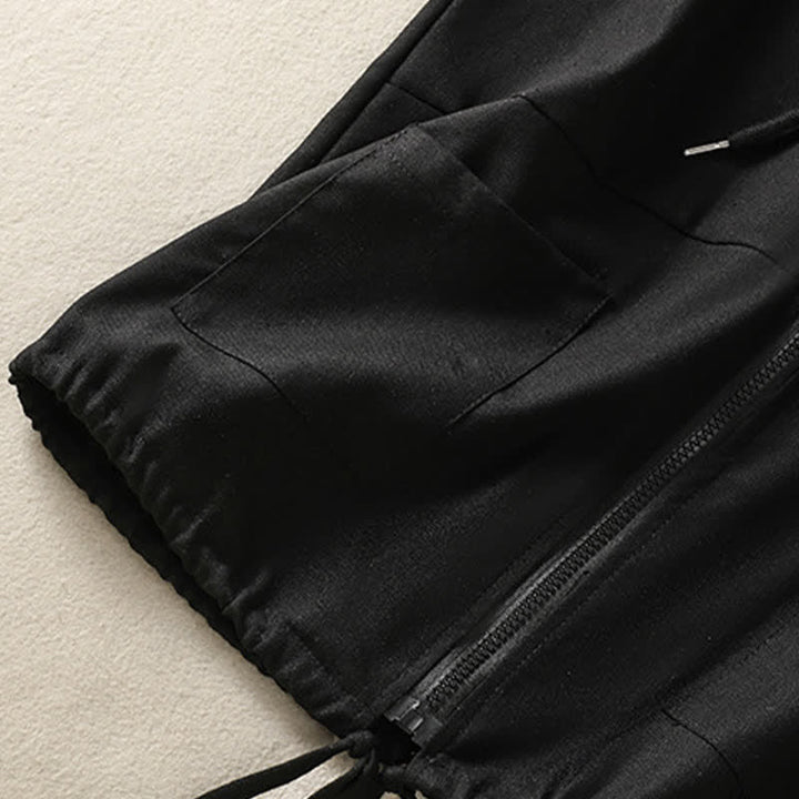 Buddha Stones Summer Casual Drawstring Solid Zipper Design Women's Sleeveless Hooded Shirts With Pockets - image 16