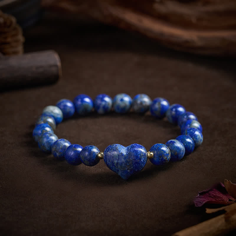 Buddha Stones Natural Amethyst Green Aventurine Tiger Eye Strawberry Quartz Love Heart Spiritual Bracelet - image 34