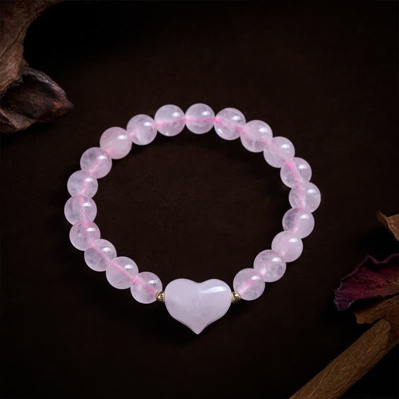 Buddha Stones Natural Amethyst Green Aventurine Tiger Eye Strawberry Quartz Love Heart Spiritual Bracelet - image 26