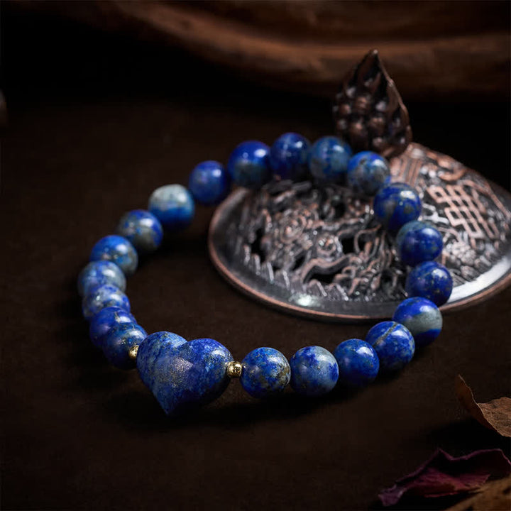 Buddha Stones Natural Amethyst Green Aventurine Tiger Eye Strawberry Quartz Love Heart Spiritual Bracelet - image 36