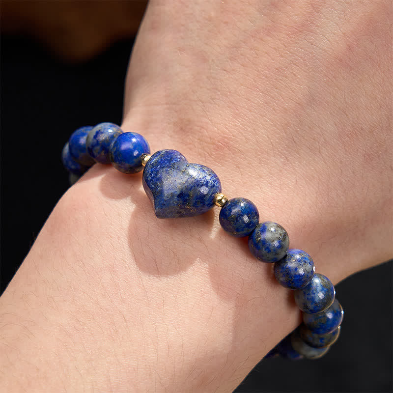 Buddha Stones Natural Amethyst Green Aventurine Tiger Eye Strawberry Quartz Love Heart Spiritual Bracelet - image 41