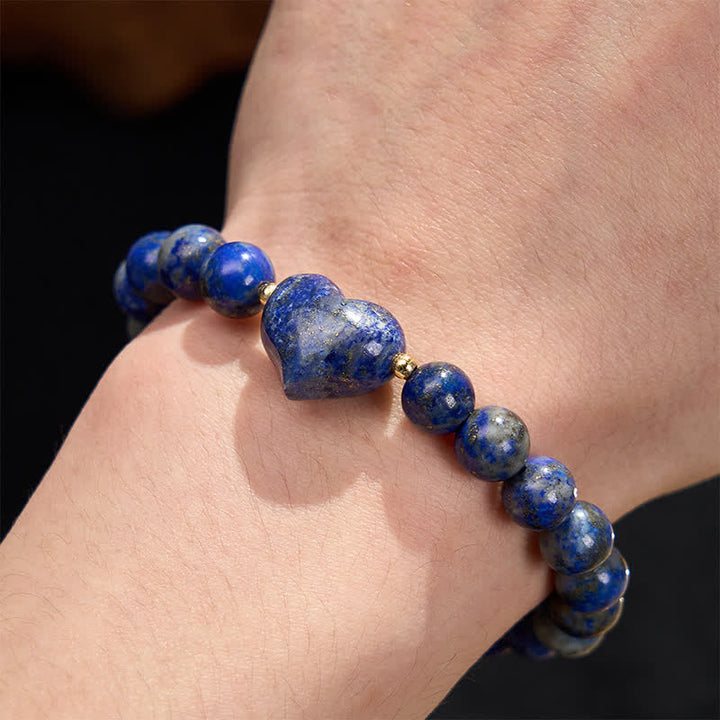 Buddha Stones Natural Amethyst Green Aventurine Tiger Eye Strawberry Quartz Love Heart Spiritual Bracelet - image 37