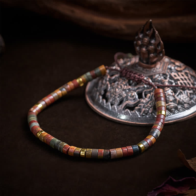 Buddha Stones Small Picasso Jasper Beads Energy String Bracelet - image 10