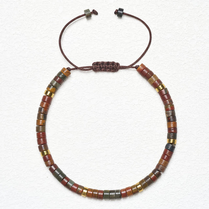 Buddha Stones Small Picasso Jasper Beads Energy String Bracelet - image 12