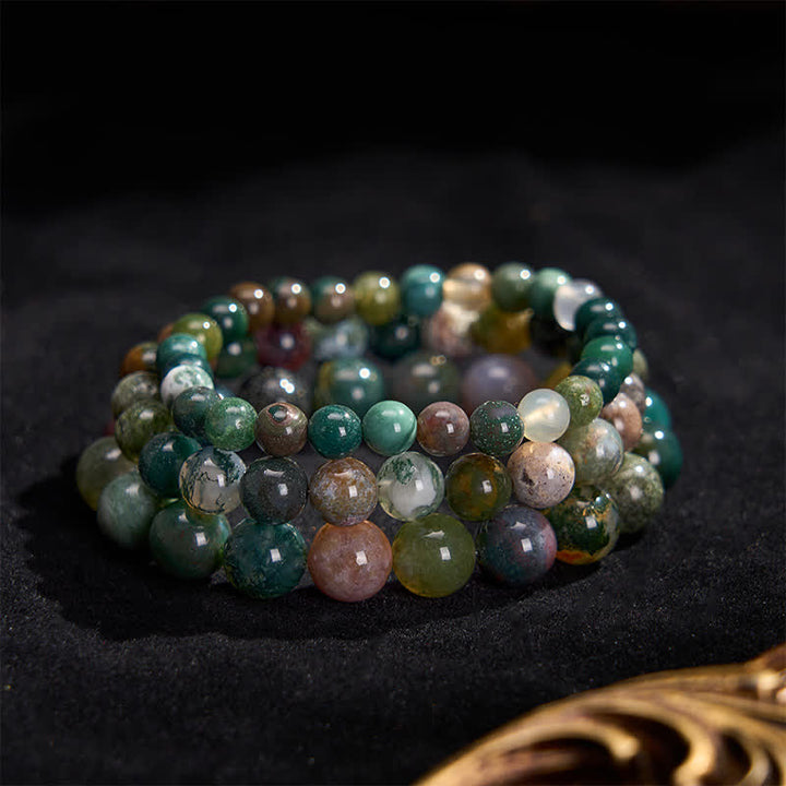 Buddha Stones Natural Stone Sea Sediment Jasper Agate Protection Peace Bracelet - image 12