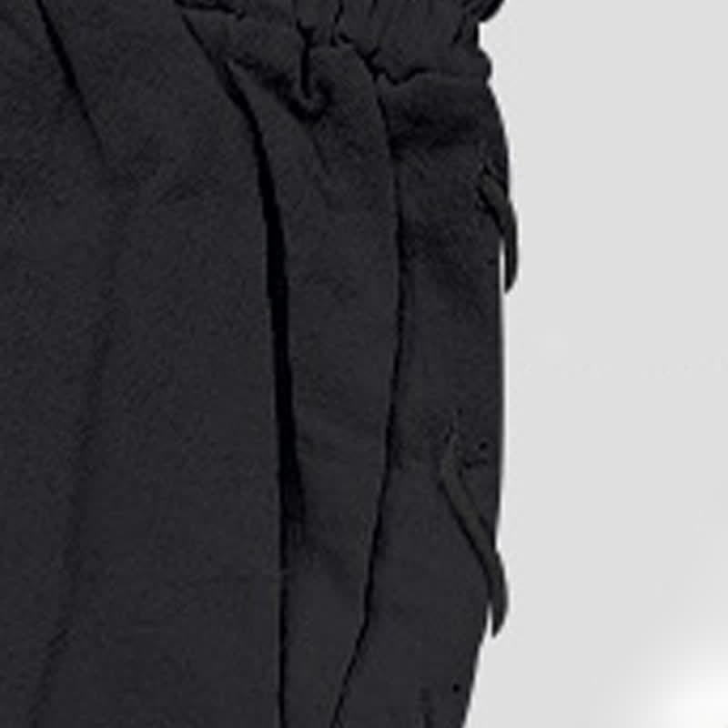 Buddha Stones Summer Casual Drawstring Side Slit Solid Bermuda Shorts Men's Straight Leg Pants With Pockets - image 13