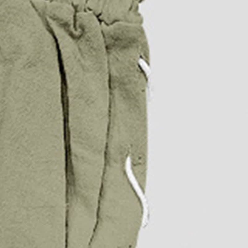 Buddha Stones Summer Casual Drawstring Side Slit Solid Bermuda Shorts Men's Straight Leg Pants With Pockets - image 31