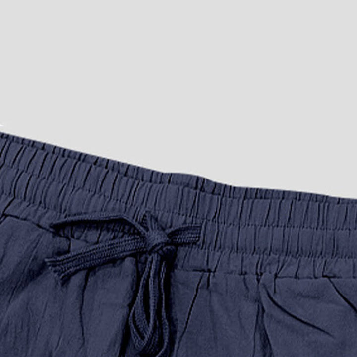 Buddha Stones Summer Casual Drawstring Side Slit Solid Bermuda Shorts Men's Straight Leg Pants With Pockets - image 46