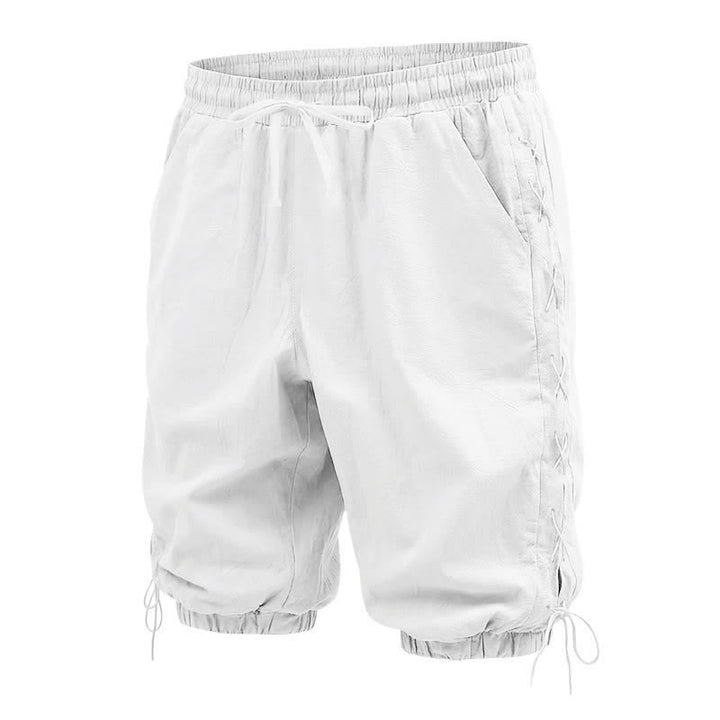 Buddha Stones Summer Casual Drawstring Side Slit Solid Bermuda Shorts Men's Straight Leg Pants With Pockets - image 51