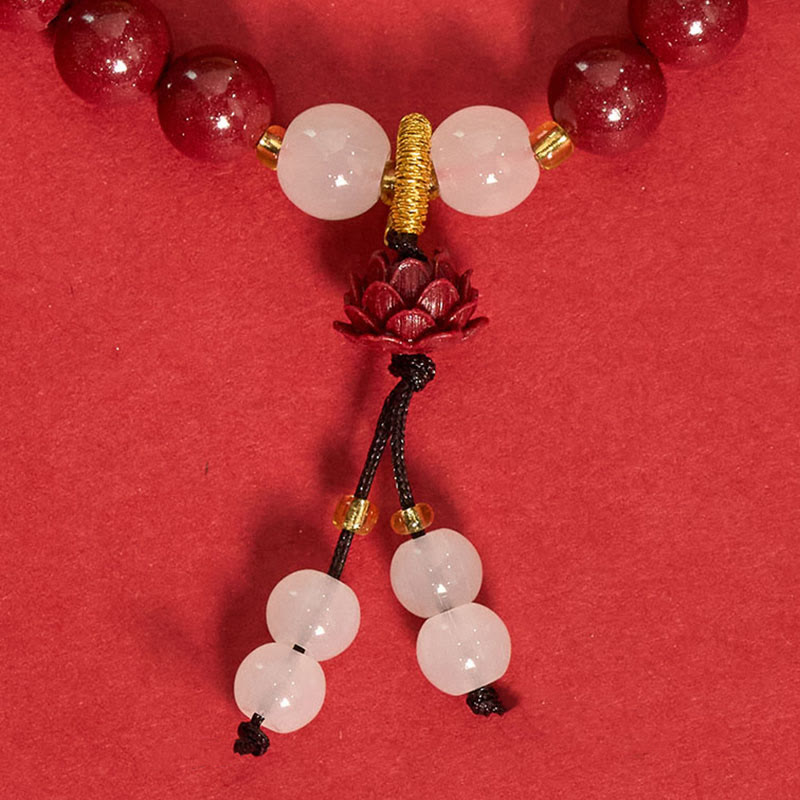 Buddha Stones Cinnabar Lotus Enlightenment Bracelet - image 12