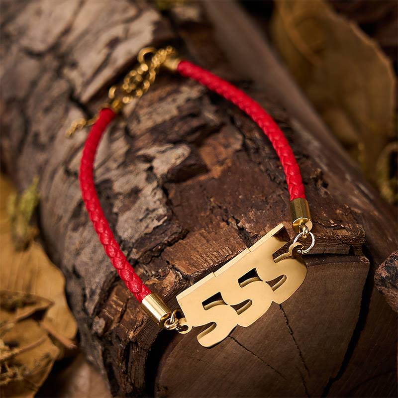 Buddha Stones Angel Numbers Titanium Steel Adjustable String Faith Bracelet - image 3