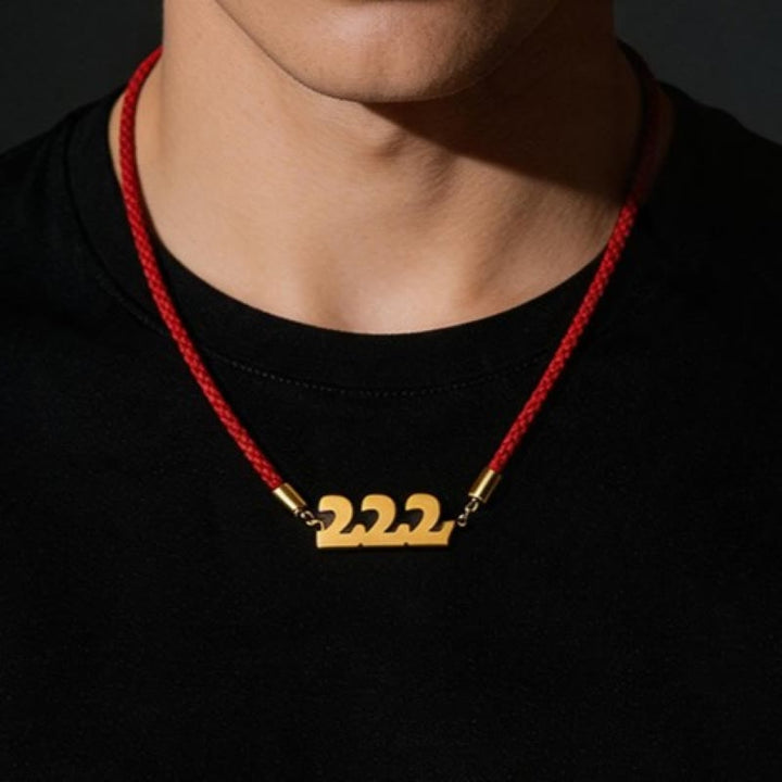 Buddha Stones Angel Numbers Titanium Steel Adjustable String Faith Necklace Pendant - image 2