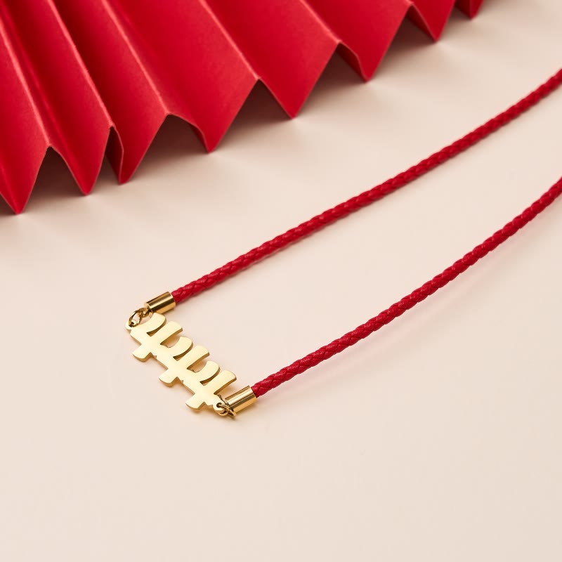 Buddha Stones Angel Numbers Titanium Steel Adjustable String Faith Necklace Pendant - image 9