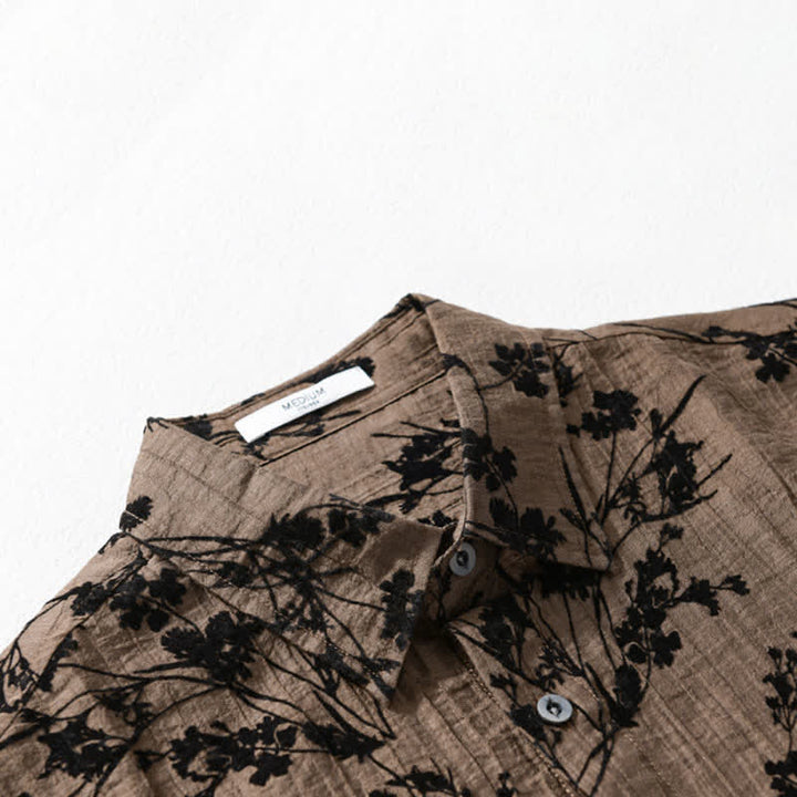 Buddha Stones Summer Casual Button-Up Floral Men's Short Sleeve Shirt With Decorative Pocket - image 11