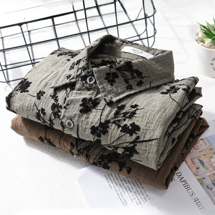 Buddha Stones Summer Casual Button-Up Floral Men's Short Sleeve Shirt With Decorative Pocket - image 16