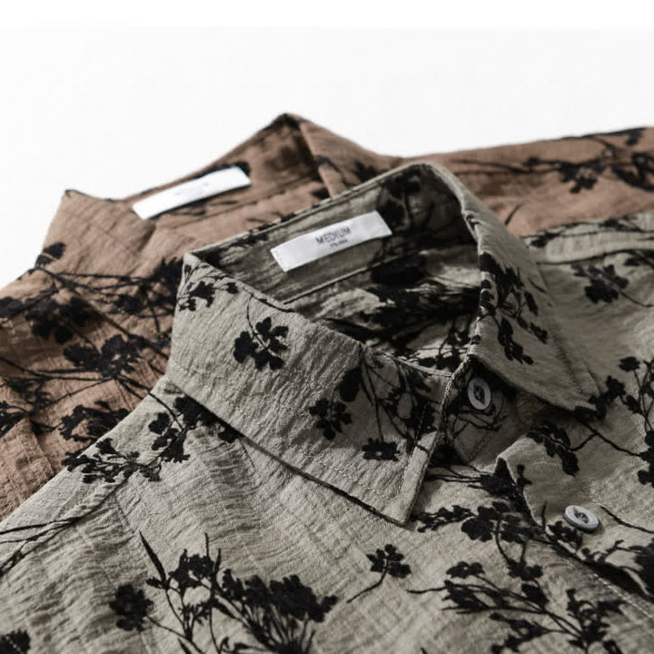 Buddha Stones Summer Casual Button-Up Floral Men's Short Sleeve Shirt With Decorative Pocket - image 18