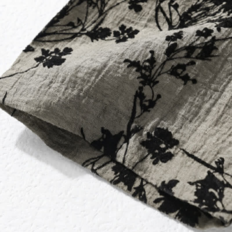 Buddha Stones Summer Casual Button-Up Floral Men's Short Sleeve Shirt With Decorative Pocket - image 5