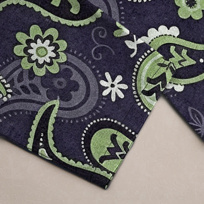 Buddha Stones Cotton Paisley Floral Pattern Men's Tapered Pants With Pockets - image 10