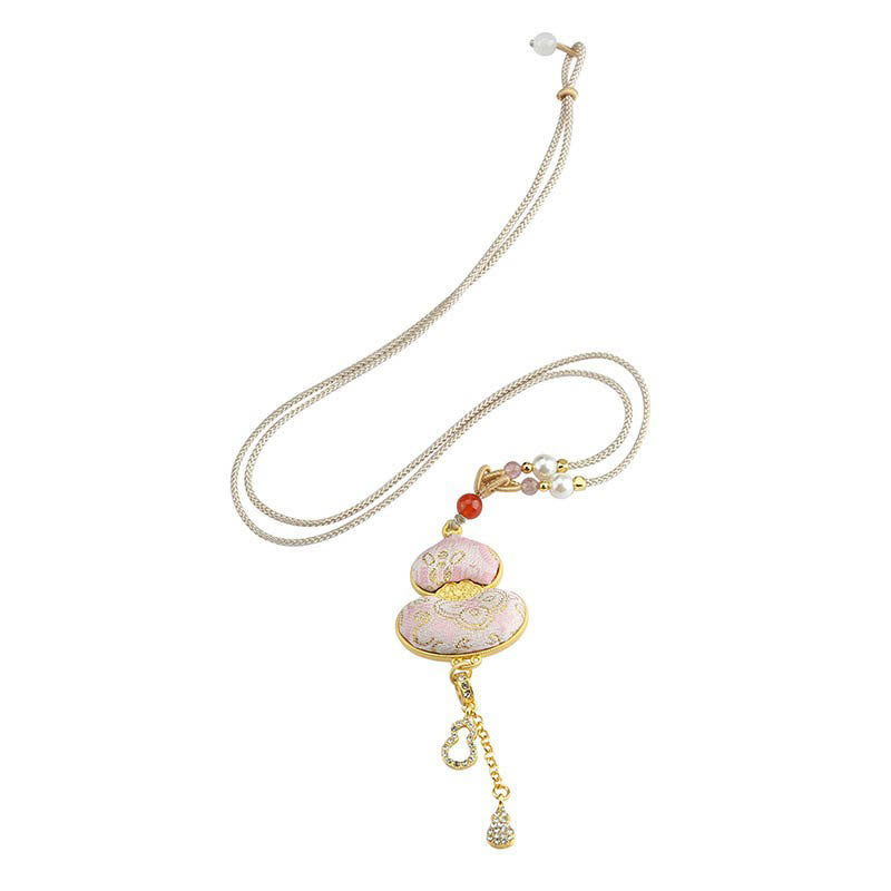 Buddha Stones Song Brocade Gourd Elegant Necklace - image 3