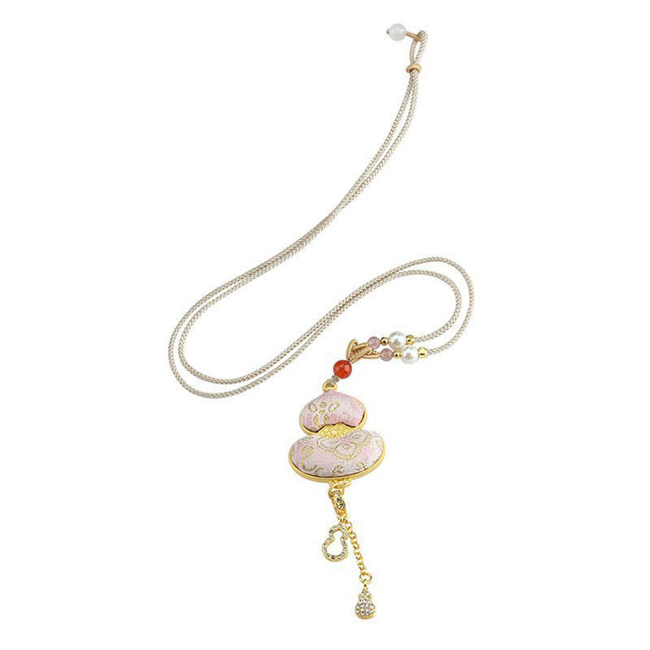 Buddha Stones Song Brocade Gourd Elegant Necklace - image 3