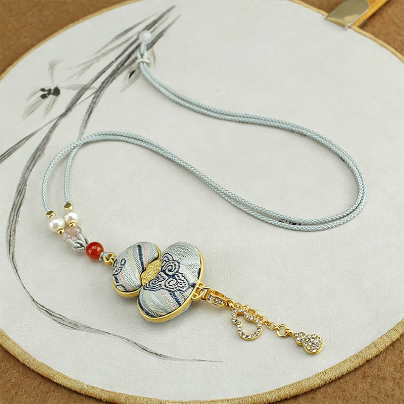 Buddha Stones Song Brocade Gourd Elegant Necklace - image 6