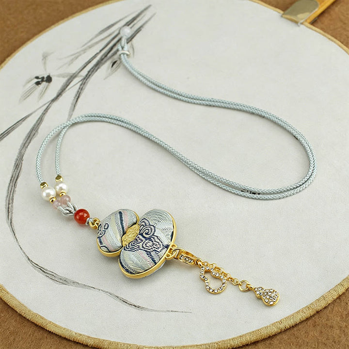Buddha Stones Song Brocade Gourd Elegant Necklace - image 6