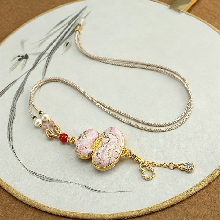 Buddha Stones Song Brocade Gourd Elegant Necklace - image 2