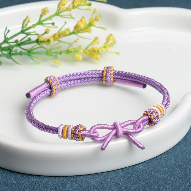 Buddha Stones Hand Woven Butterfly Luck Adjustable Braided Cord Bracelet - image 4
