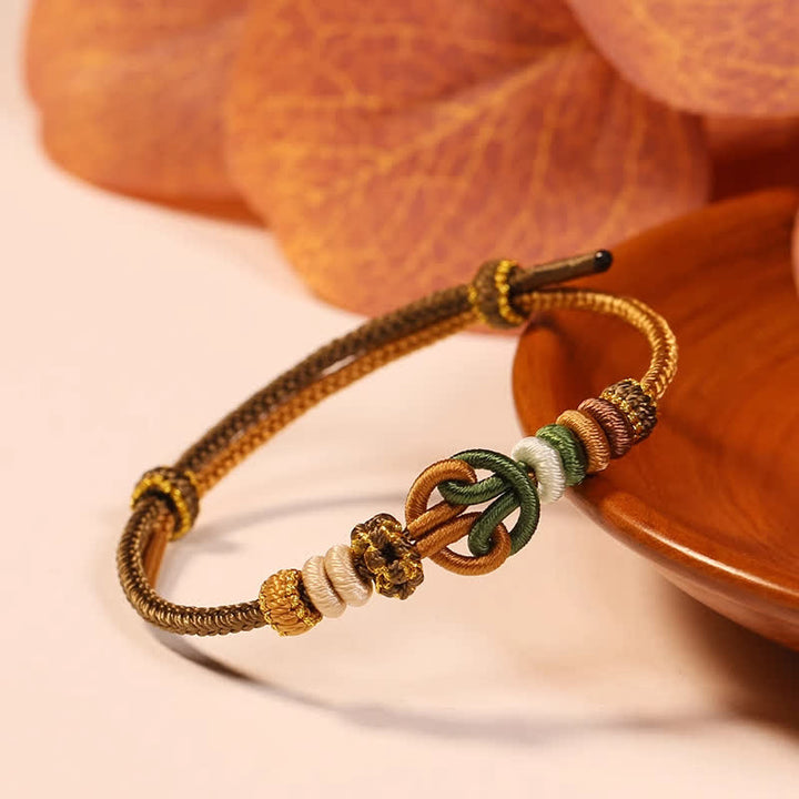 Buddha Stones Hand-Woven "Prosperous Universe" Knotting Prosperity Multicolor Cord Bracelet - Goldenrod - Red String(Protection♥Luck) - image 1