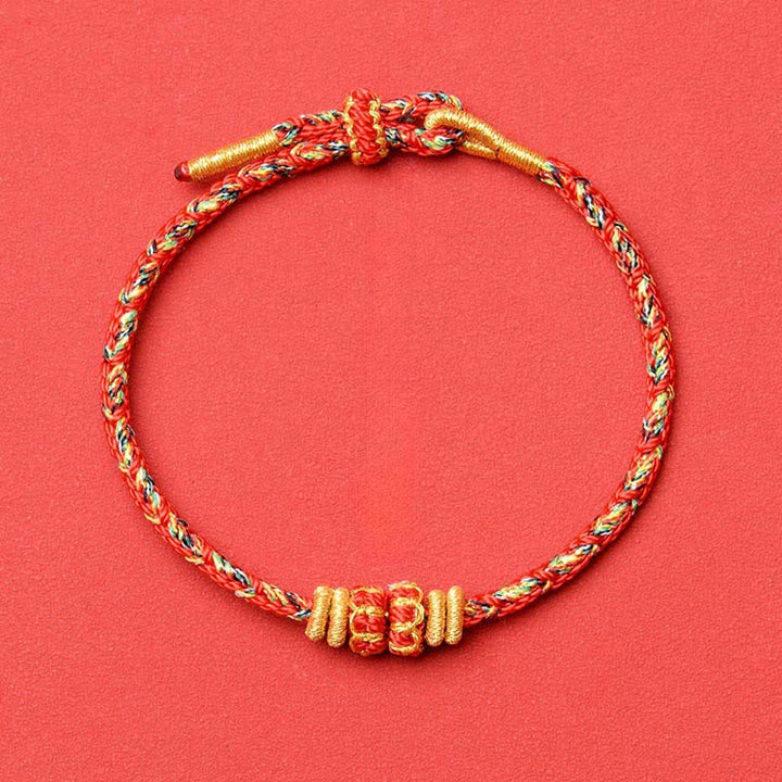 Buddha Stones Hand-Woven Red String Koi Fish Flower Protection Bracelet - Red - No Accessory - image 16
