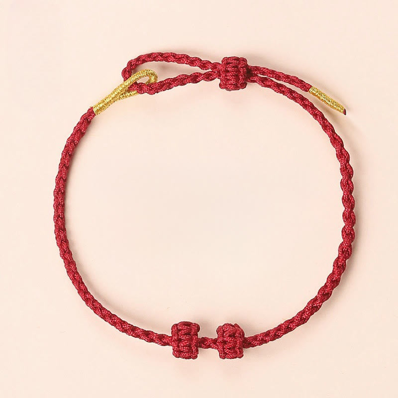 Buddha Stones Handmade Braided Red String 3mm Jade Beads Protection Adjustable DIY Bracelet - image 7