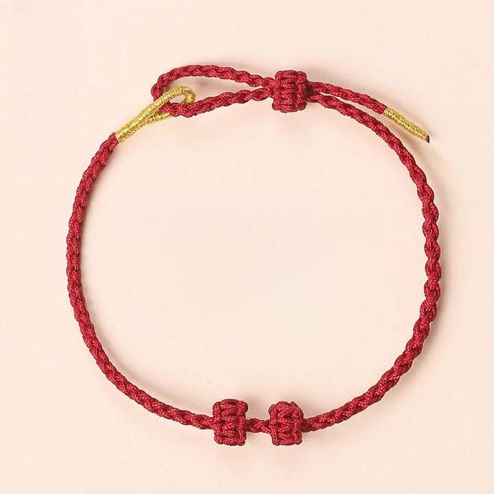 Buddha Stones Handmade Braided Red String 3mm Jade Beads Protection Adjustable DIY Bracelet - image 7