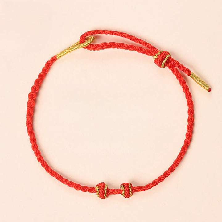 Buddha Stones Handmade Braided Red String 3mm Jade Beads Protection Adjustable DIY Bracelet - image 16
