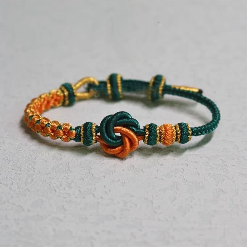 Buddha Stones Mandala Braided Rope Confidence Bracelet - DarkGreen - No Accessory - image 18