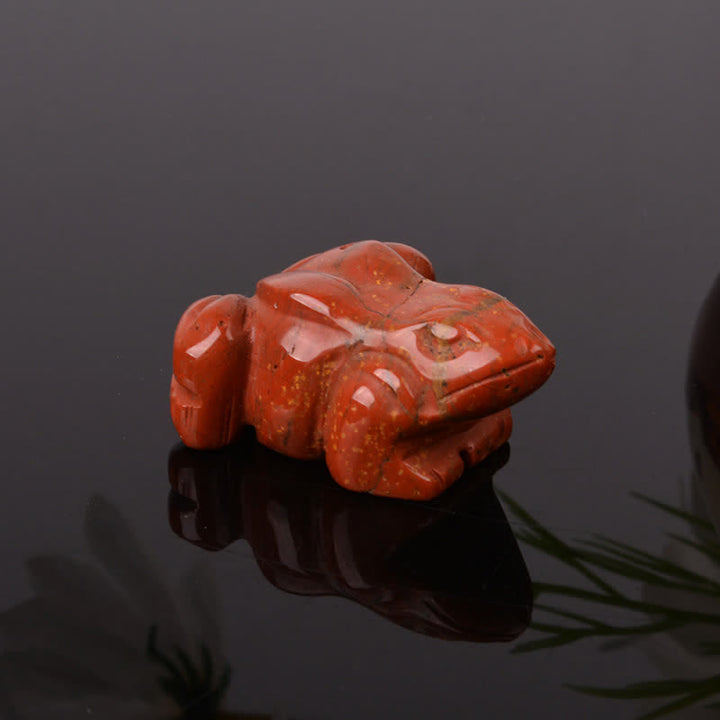 Buddha Stones Natural Green Aventurine Clear Quartz Frog Wealth Crystal & Stone Decor - Redstone(Vitality ♥ Resilience) - image 4