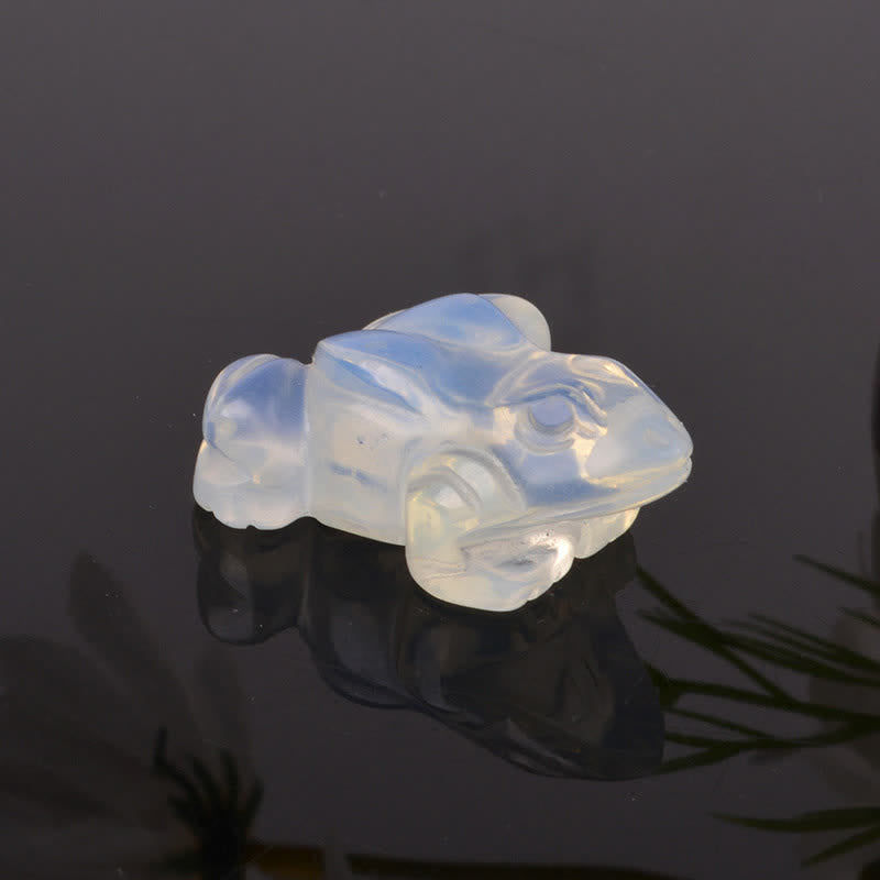 Buddha Stones Natural Green Aventurine Clear Quartz Frog Wealth Crystal & Stone Decor - Opal(Love ♥ Success) - image 18
