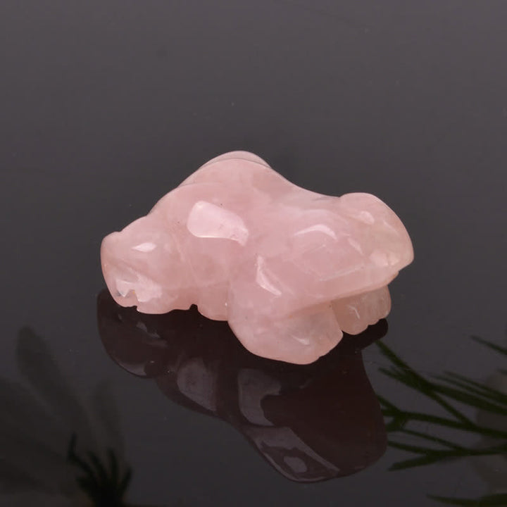 Buddha Stones Natural Green Aventurine Clear Quartz Frog Wealth Crystal & Stone Decor - Rose Quartz(Healing ♥ Passionate) - image 21